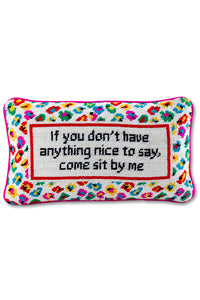 Come Sit By Me Needlepoint cushion