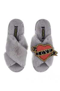 Red Love Tattoo Slippers - Laines London