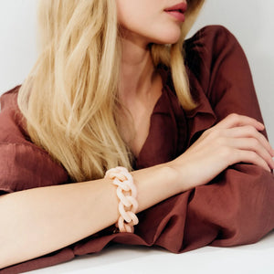 Flat Chain Bracelet - Peach Sorbet -  Vanessa Baroni