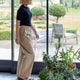 Amelia Trouser Dark Beige - Chalk