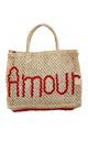 Amore Natural and Red Jute Bag - The Jacksons