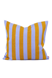 Light Violet & Mustard Striped Cushion 50x50cm