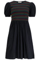 Antoinette Shirred Dress Rainbow Shirring - Sugarhill