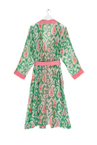 One Hundred Stars Gown Ikat Green