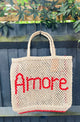 Amore Natural and Red Jute Bag - The Jacksons