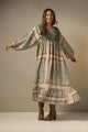Mehndi Green Boho Dress - S/M - One Hundred Stars