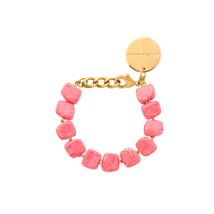 Mini Organic Shaped Bracelet - Strawberry Ice cream-  Vanessa Baroni