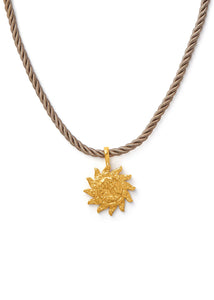 Statement Sun Twist Cord Necklace - Orelia