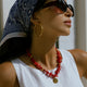 Red COral Chip Necklace - Orelia