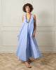 Reese Dress Blue Stripe - Chalk