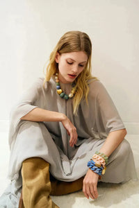 Flat Chain Bracelet - Peach Sorbet -  Vanessa Baroni