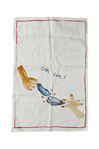 Cin Cin Oyster - Linen Tea Towel