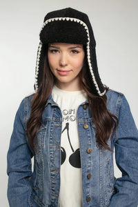 Danika Trapper Hat Borg Black - Nooki