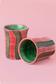 Striped Ceramic Drinks Tumbler