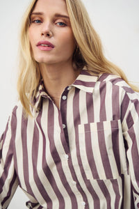 LiekeSZ Striped Burgundy Shirt - Saint Tropez