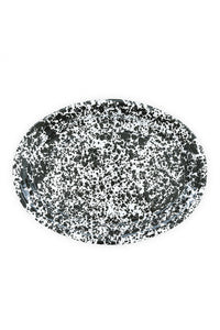 Splatter Black Oval Platter