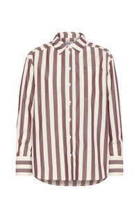 LiekeSZ Striped Burgundy Shirt - Saint Tropez
