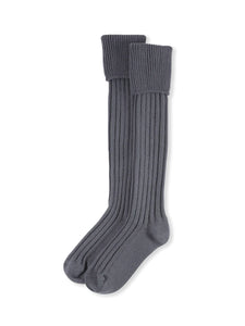 Chalk Long Boot Sock | Charcoal