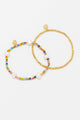 Estella Bartlett Two Pack Rainbow Pear and Gold Bracelet Set