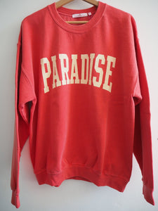 Paradise Vintage Wash Sweat -Cherry