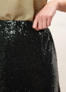 Saro Sequin Green Midi Skirt