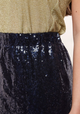 Saro Sequin Midi Skirt Navy