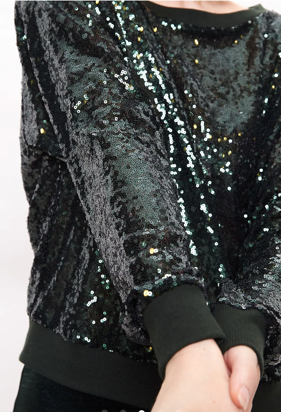 Ulla Sequin Sweatshirt Green