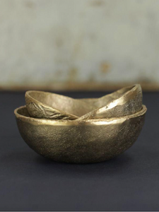 Nkuku Jahi Gold Bowl - Medium set of two