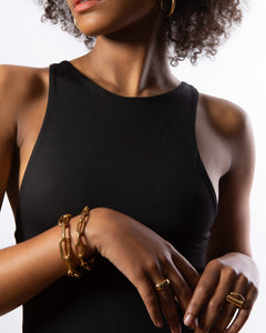 Tilly Sveaas Small Gold Oval Linked Bracelet