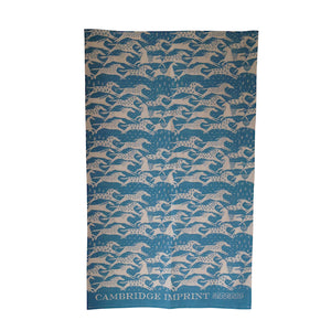 Horses Turquoise Tea Towel