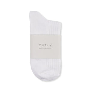 Chalk Bamboo Ankle Socks White