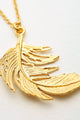 Alex Monroe Big Feather Necklace Gold Plated