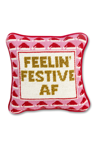 Festive AF Needlepoint Cushion