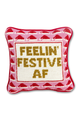 Festive AF Needlepoint Cushion