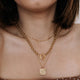 Orelia Chunky Rope Chain T-Bar Necklace