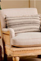 Odisha Linen Cushion Cover - Charcoal & Natural - 60 X 40 Cm - Nkuku