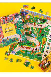 Cat Café & Dog Park 500pc Jigsaw Puzzle